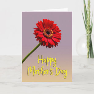 Carte Fleur Rouge Radieuse