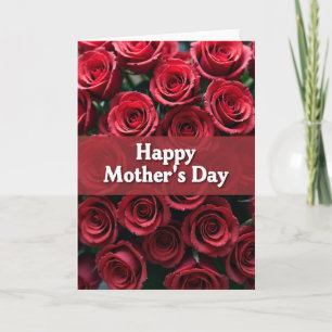 Carte Fleur Rouge Velours
