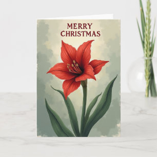 Carte Fleur Rouge Vibrante