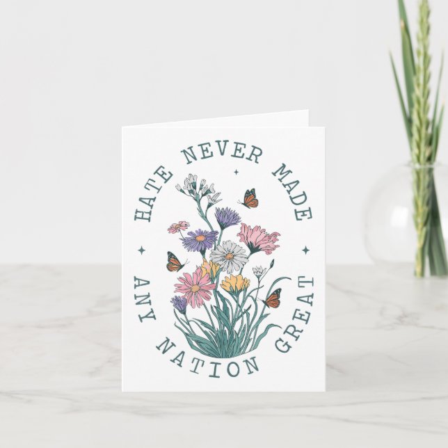 Carte Fleur sauvage anti-Trump (Devant)