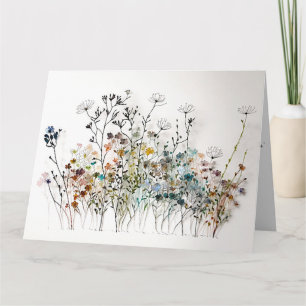 Carte Fleur sauvage - Aquarelle