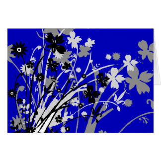 Carte fleur sauvage (bleue)