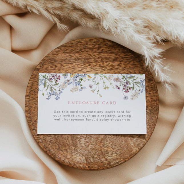 Carte fleur sauvage Boîtier Insertion personnalisé (Créateur téléchargé)