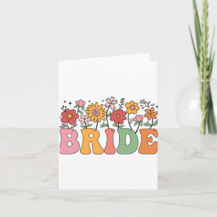 Carte Fleur sauvage de mariée Floral Mariage de la fête