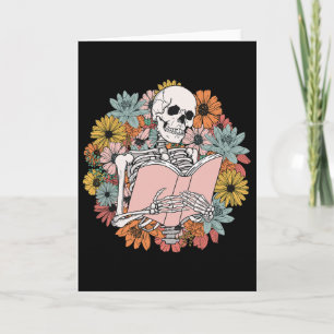 Carte Fleur Sauvage Fleur Squelette Lecture Livre Biblio
