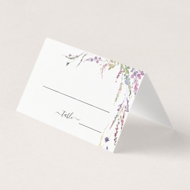 Carte Fleur sauvage  Floral Mariage Place (Front)