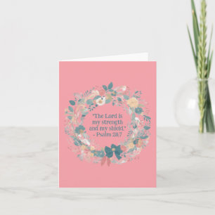 Carte Fleur sauvage Floral Wreath Religion Blank