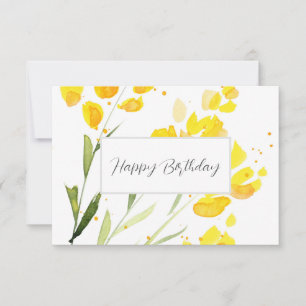 Carte Fleur sauvage jaune