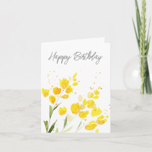 Carte Fleur sauvage jaune