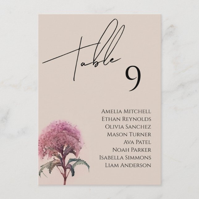 Carte fleur sauvage Mariage (Devant)