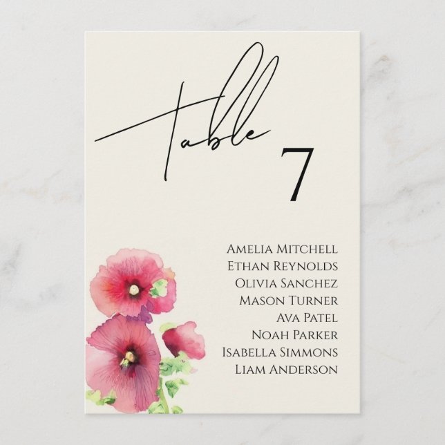 Carte fleur sauvage Mariage (Devant)