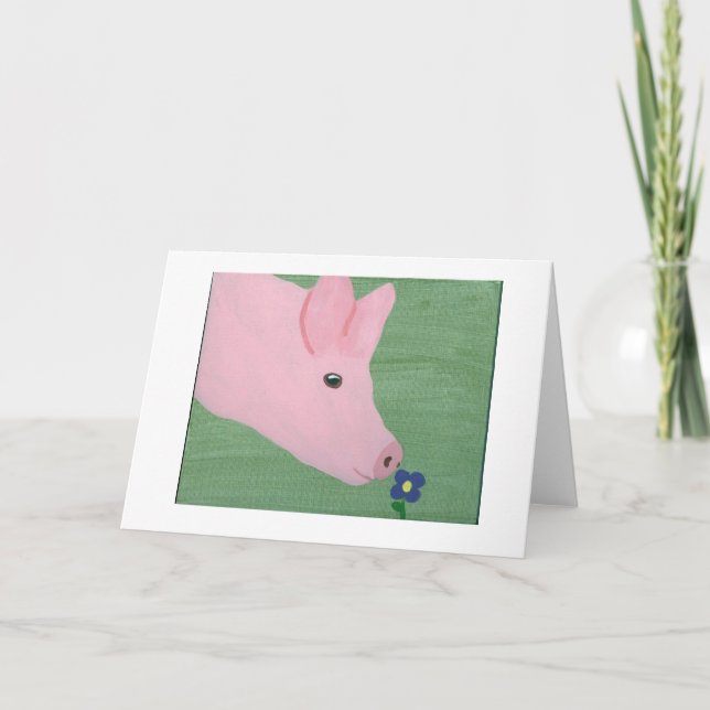Carte Fleur sentante de porc (Devant)