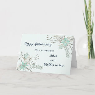 Carte Fleur soeur et frère en droit Anniversaire