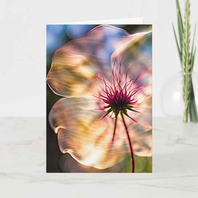 Carte Fleur Soleil Pour Anniversaire (Devant)