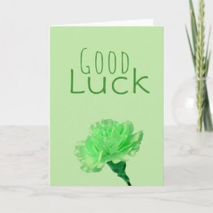 Carte Fleur Verte Bonne Chance