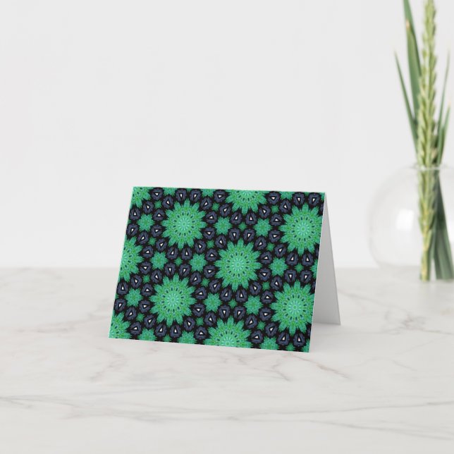 Carte Fleur verte de Noël (Devant)