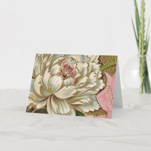 Carte Fleur vintage de pivoine
