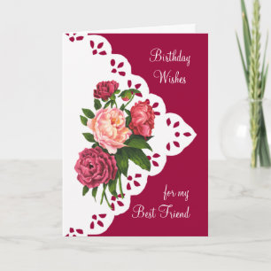 Carte Fleur vintage de pivoine pour l'anniversaire de