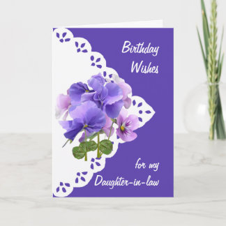 Carte Fleur vintage de sansy Fille de belle-fille Annive
