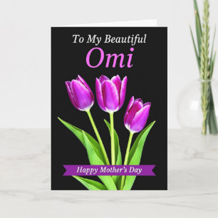 Carte Fleur Violet Omi Card