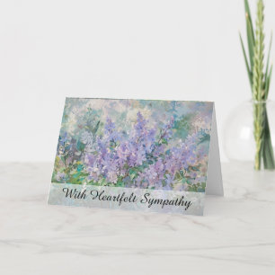 Carte *~* Fleur violet peinture TV2 Sympathy Love Light