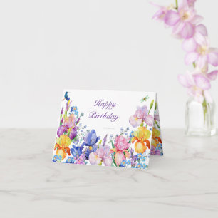 Carte Fleur violette de jardin en fleurs