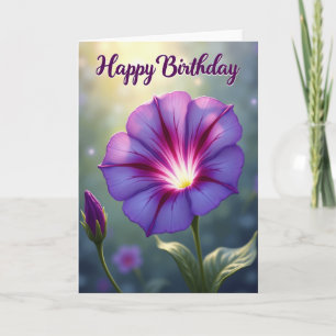 Carte Fleur Violette Joyeuse