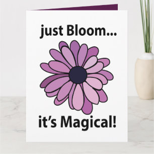 Carte Fleur Violette Magique Venez Épanouir Sa Magie