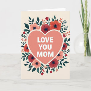 Carte Fleurie Amour Maman Mat