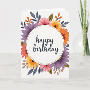 Carte Fleurie Anniversaire Bloom