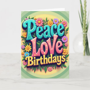 Carte Fleurie Anniversaire Paix Amour