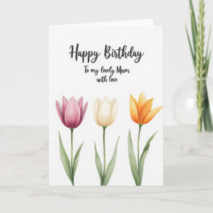Carte Fleurie Aquarelle Bloom