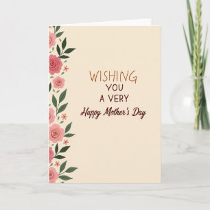 Carte Fleurie Bonne Fête des Mères