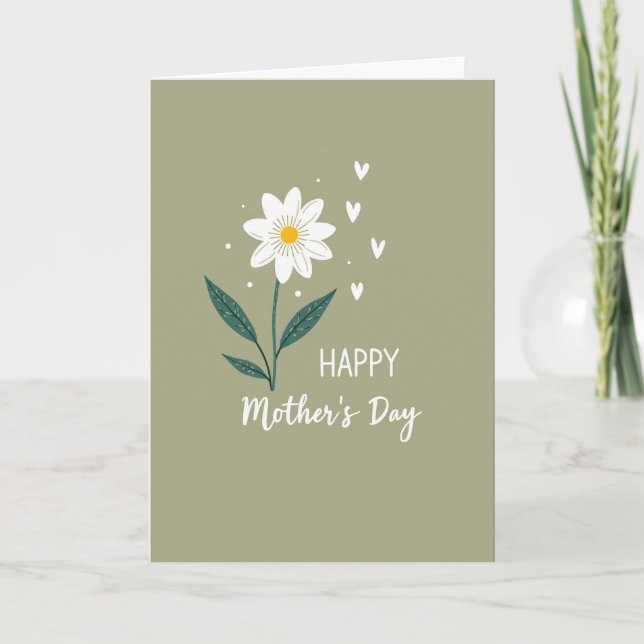Carte Fleurie d'Affection pour Maman (Devant)