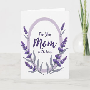 Carte Fleurie d'Amour Lilas Maman