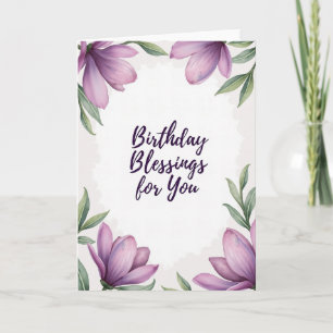 Carte Fleurie de Vœux d'Anniversaire