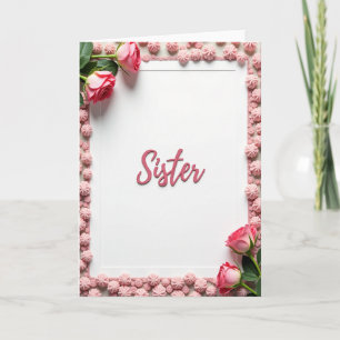 Carte Fleurie Douce Soeur