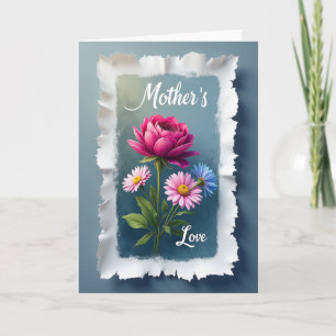 Carte Fleurie Fuchsia pour les Mamans