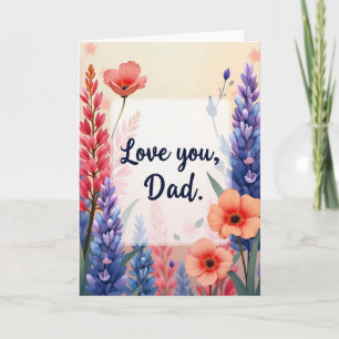 Carte Fleurie Je T'Aime Papa