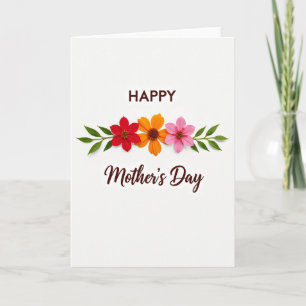 Carte Fleurie Joyeuse Fête des Mères