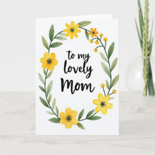 Carte Fleurie Maman Aquarelle