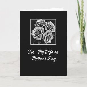 Carte Fleurie Monochrome de Femme