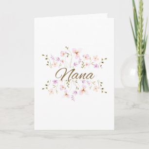 Carte Fleurie Nana Fête des Mères, Anniversaire pour Mam