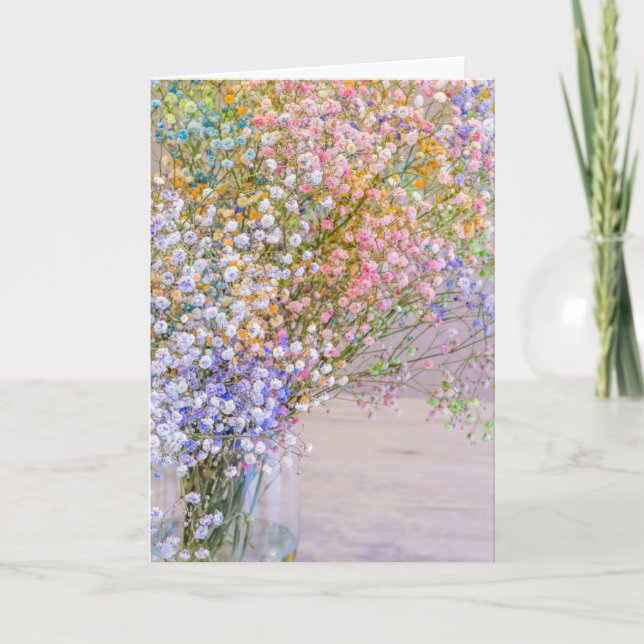 Carte Fleurie Pastel pour Toute Occasion (Devant)