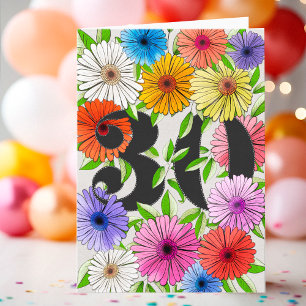 Carte Fleurie Personnalisée 30 Ans Anniversaire Gr