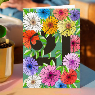 Carte Fleurie Personnalisée Anniversaire 21 Ans Re