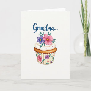 Carte Fleurie pour la Plus Gentille des Grands-Mèr