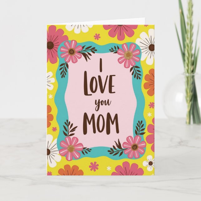 Carte Fleurie pour Maman (Devant)