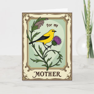 Carte Fleurie Vintage pour Maman