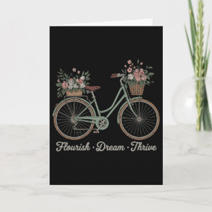 Carte Fleurir Rêve Prospérer Fleur Bike Trump Subtil Rés